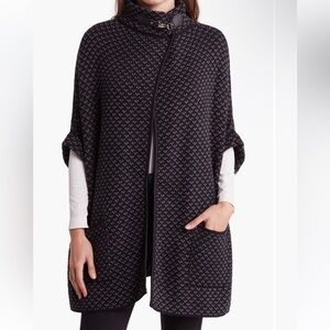 Steve Madden Birdseye Knit Riding Cape